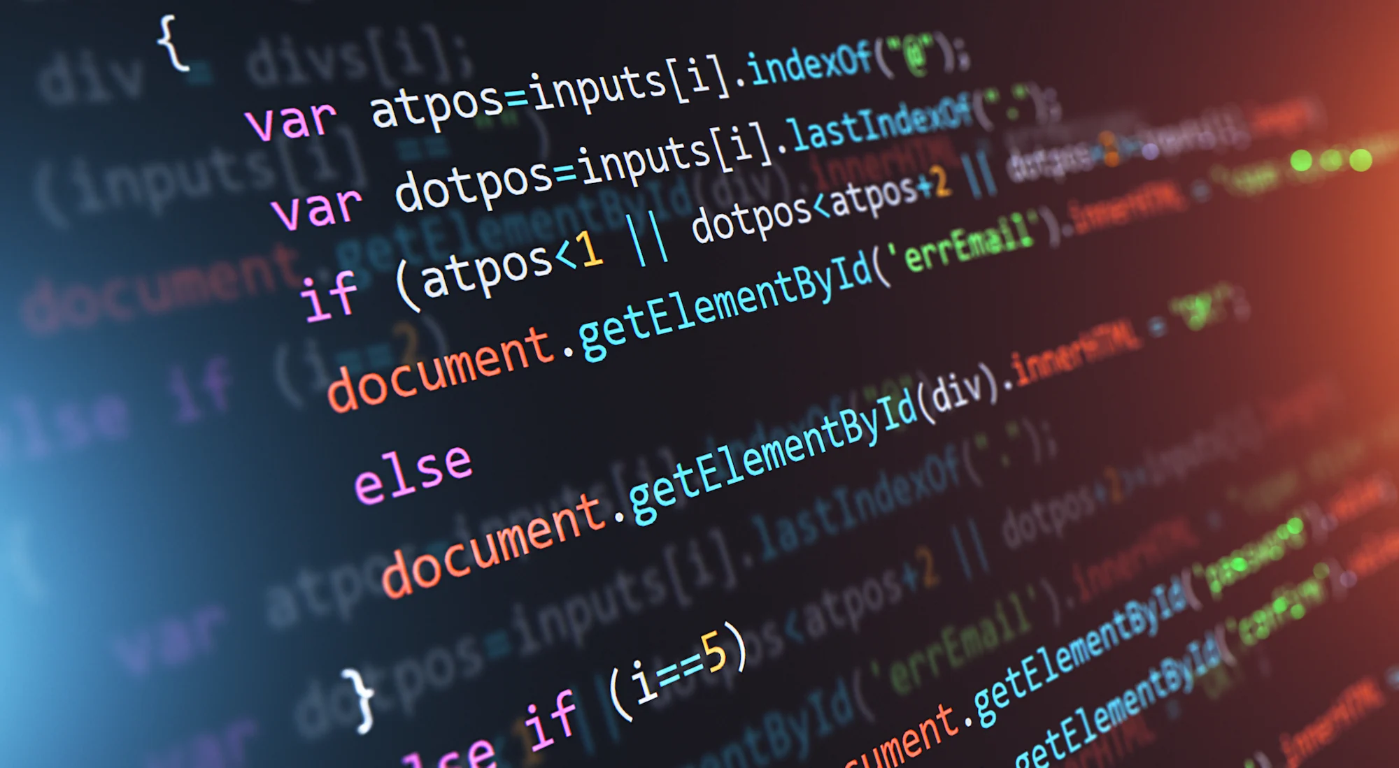 A class on coding, showing students or programming concepts